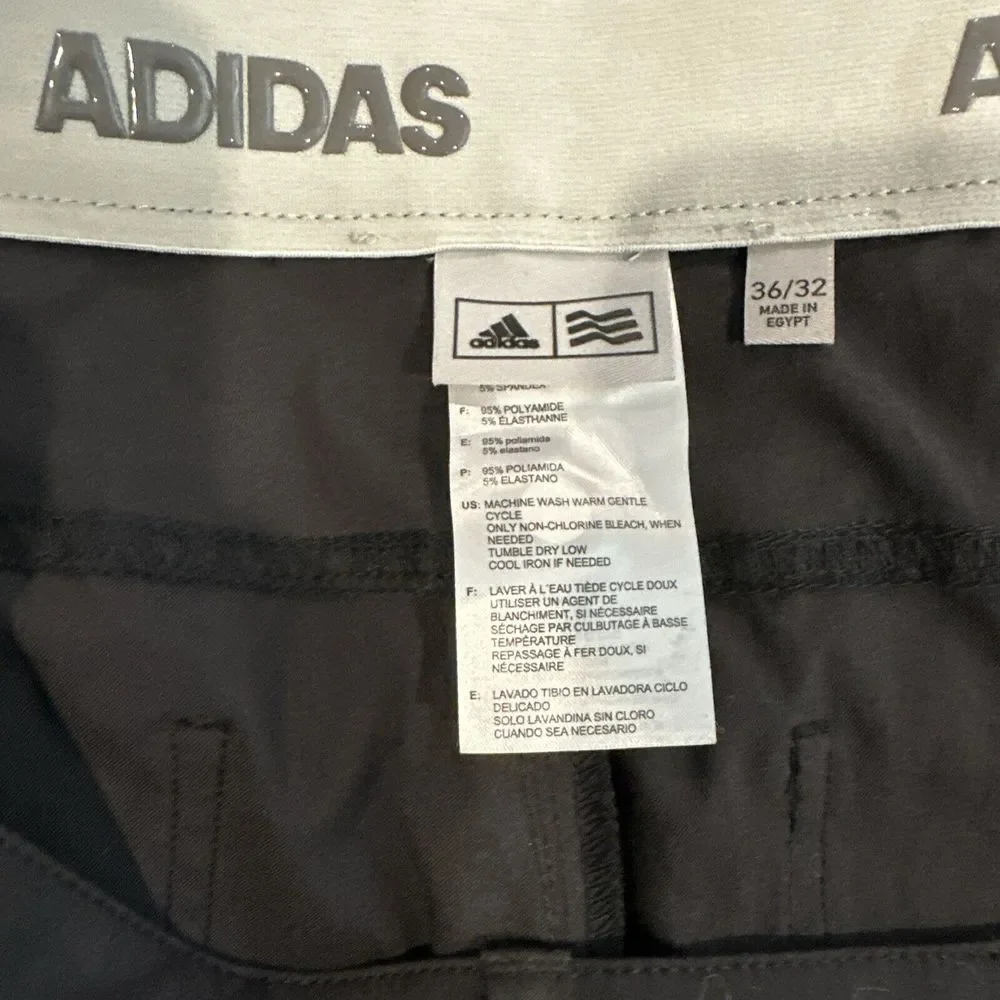 Adidas Ultimate 365 Golf Pants Mens Size 36x32 Black Five-Pocket Tapered Leg New